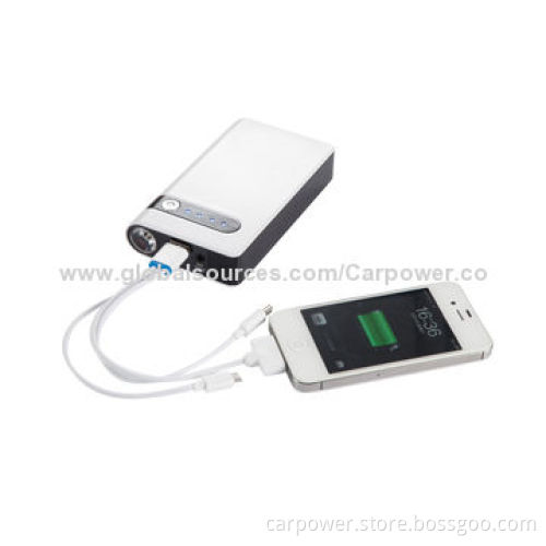 Car Emergency Kit, Start 12V Vehicle, 9,000mAh Battery, Suitable for Mobiles, iPad/Digital Devices